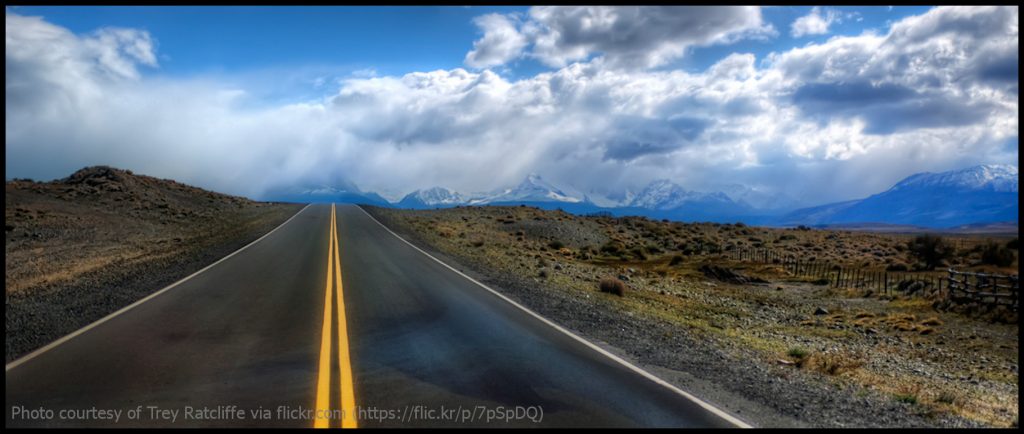 Driving into the Andes